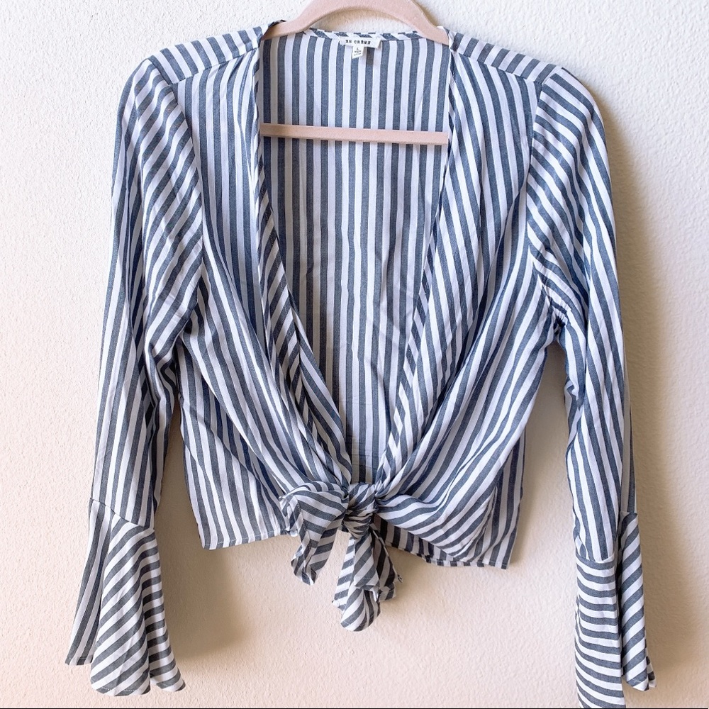 Blue &White Striped Top